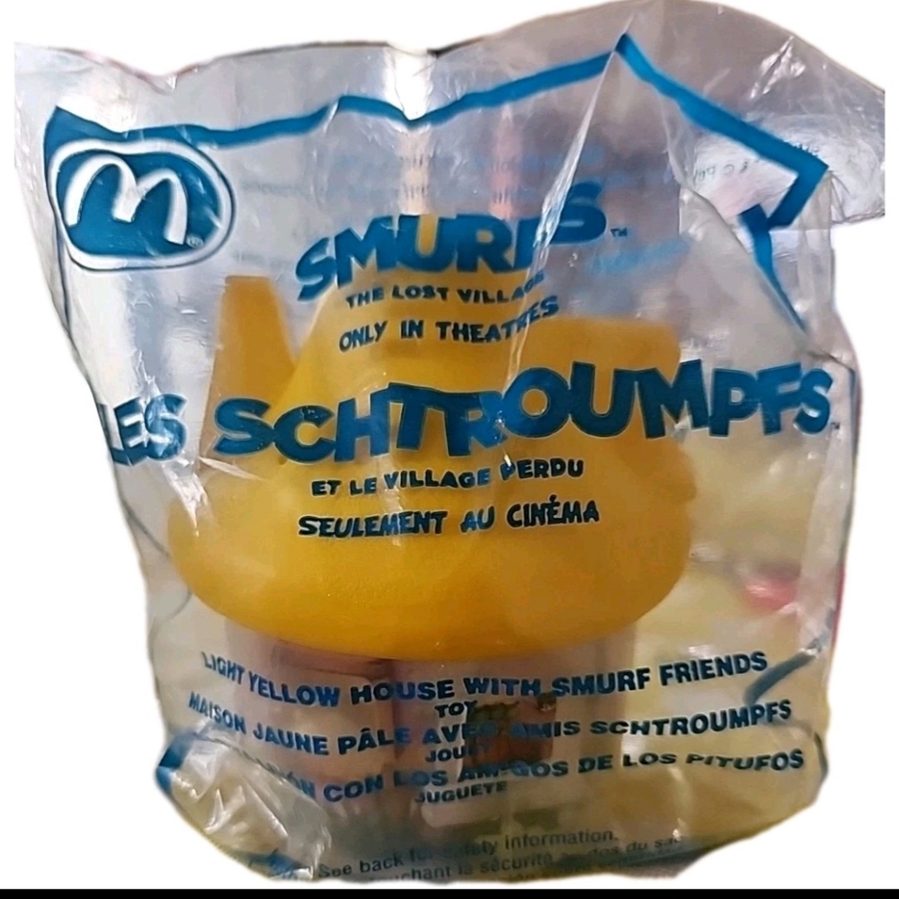 McDonald's Happy Meal Toy, SMURFS The Lost Village LIGHT YELLOW HOUSE - 2017